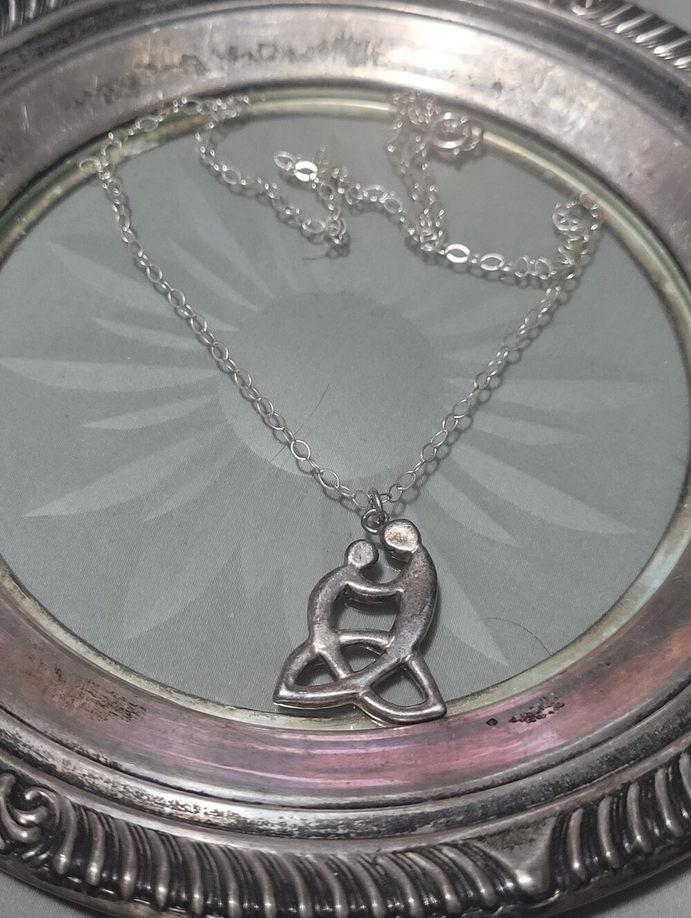 Sterling Silver Celtic Love Knot Pendant Necklace - Silver